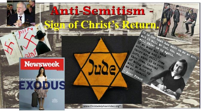 Anti  Semitism: End Times Sign that Christ is About to Return