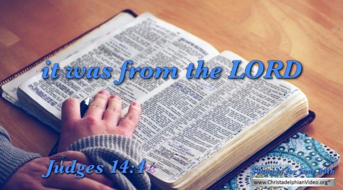 Daily Readings & Thought for June 14th. " ... IT WAS FROM THE LORD"