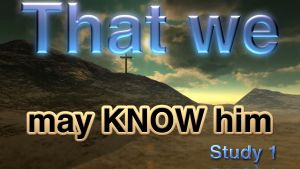 “That we may know Him that is true” Study 1:That which was from the beginning