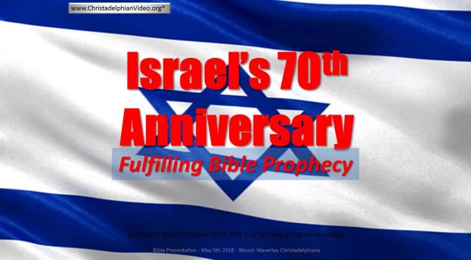 Israel's 70th Anniversary Fulfilling Bible Prophecy