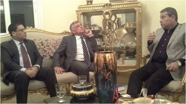 Egyptian MP and journalist provocateur Tawfiq Okasha publicly met with Israeli Ambassador to Cairo Haim Koren