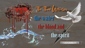 The Three Witnesses: The water the blood and the spirit.