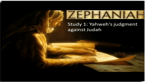 Zephaniah 3 part Video Study Series - Cumberland Ecclesia Austrailia