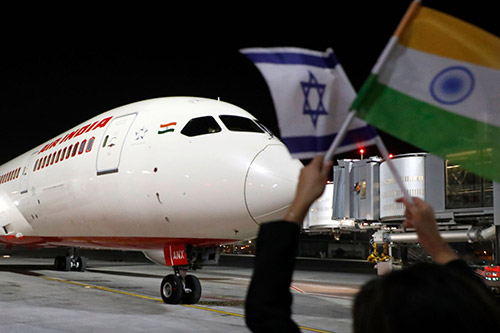 Air India Flight Lands in Israel