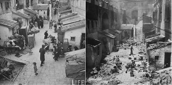 Jews were ethnically cleansed. Before after.