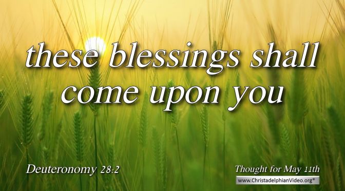 Daily Readings & Thought for May 11th. “THESE BLESSINGS SHALL COME”