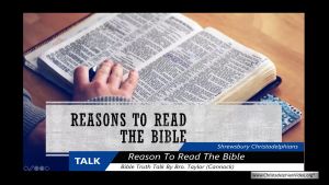 “Reasons To Read The Bible”