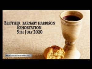 2020.07.05 Exhortation- Memorial Emblems, 1Sam 17, Isa 61, Matt 6- Bro Barnaby Harrison