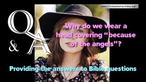Bible Questions and Answers - Why do we wear a head covering, because of the angels?