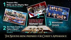 Rugby Prophecy Day 2022 (Feb 26th 2022 God Willing)
