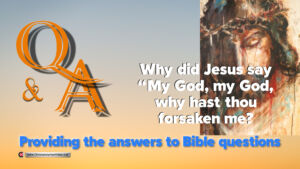 Bible Q&A:  Why Did Jesus say '"My God My God why hast thou forsaken me"