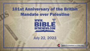 A significant step in the fulfilment of Bible Prophecy.