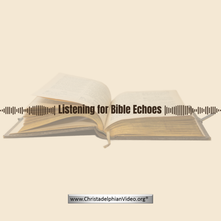 Listening for Bible echoes (Brian Alexander)